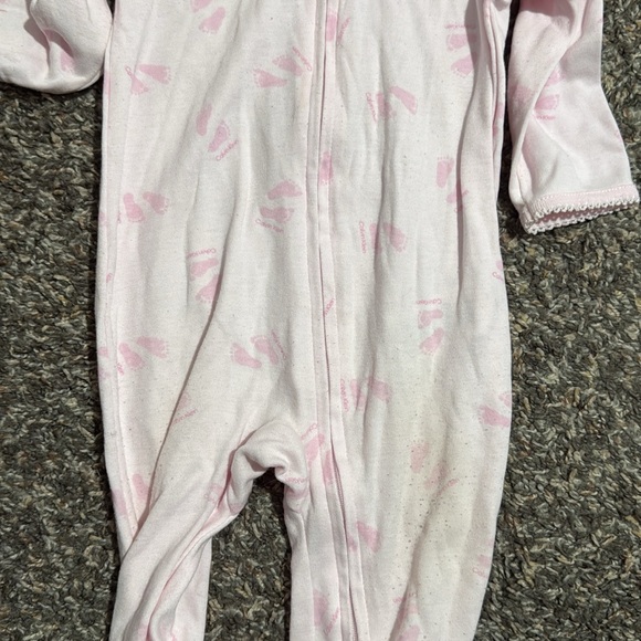 Calvin Klein Light Pink Baby Footed Onesie - Picture 1 of 1